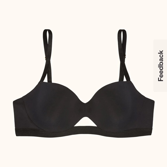 Thirdlove 24/7 cotton t-shirt bra 32b1/2 third love 32 b 1/2 black t-shirt bra - Picture 1 of 8